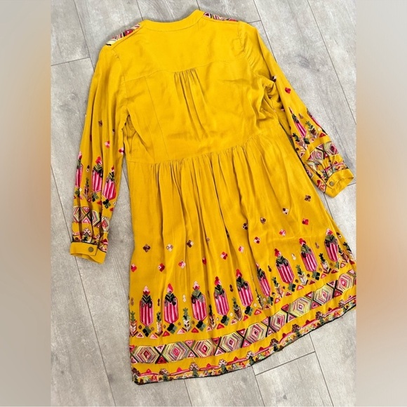 Anthropologie Floreat Raella Embroidered Long Sleeve Tunic Dress XS - Picture 13 of 16